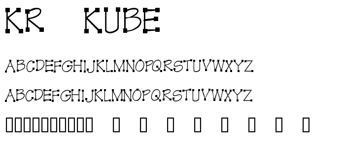 KR Kube font